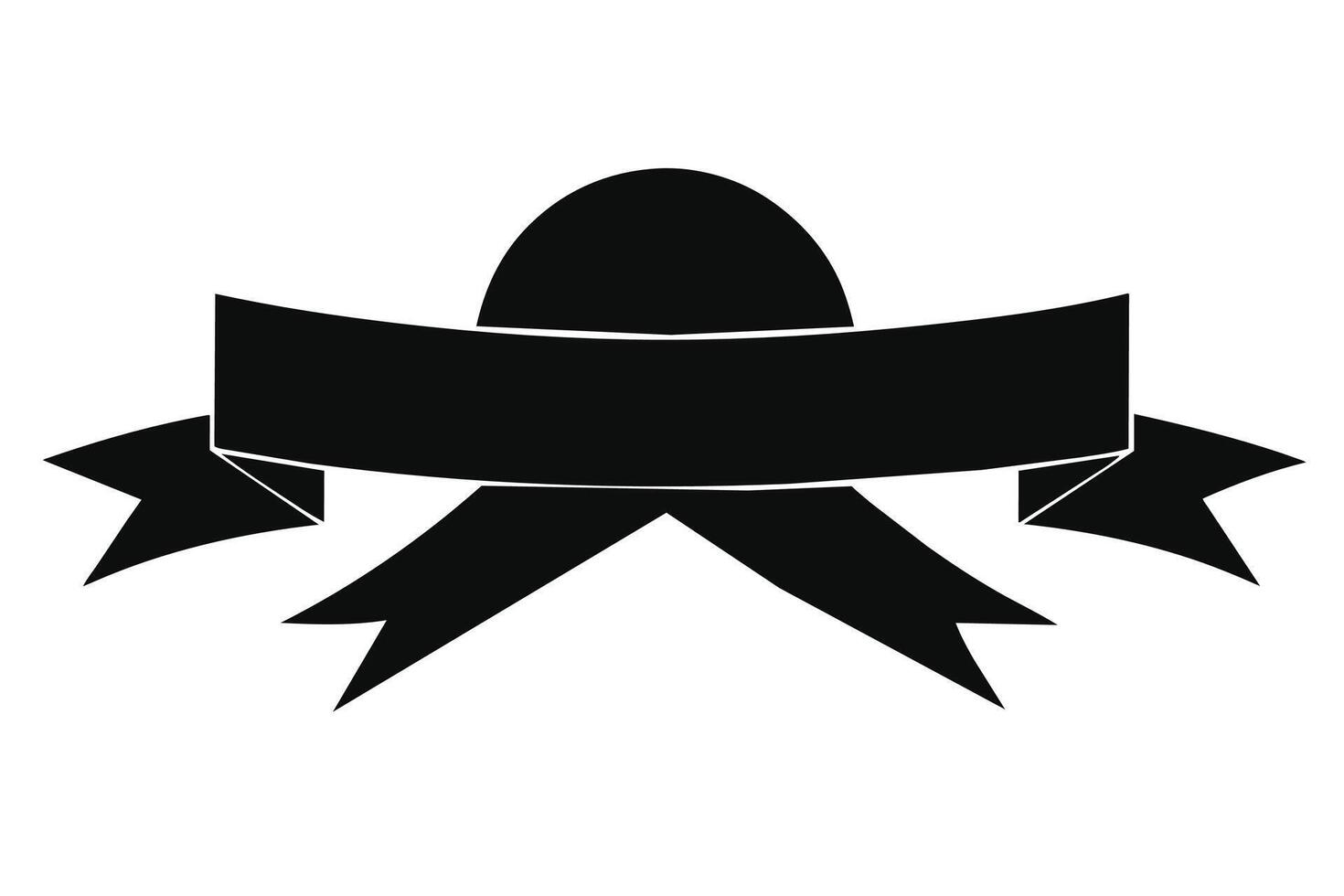 Black Ribbon Mourning Sign design vector