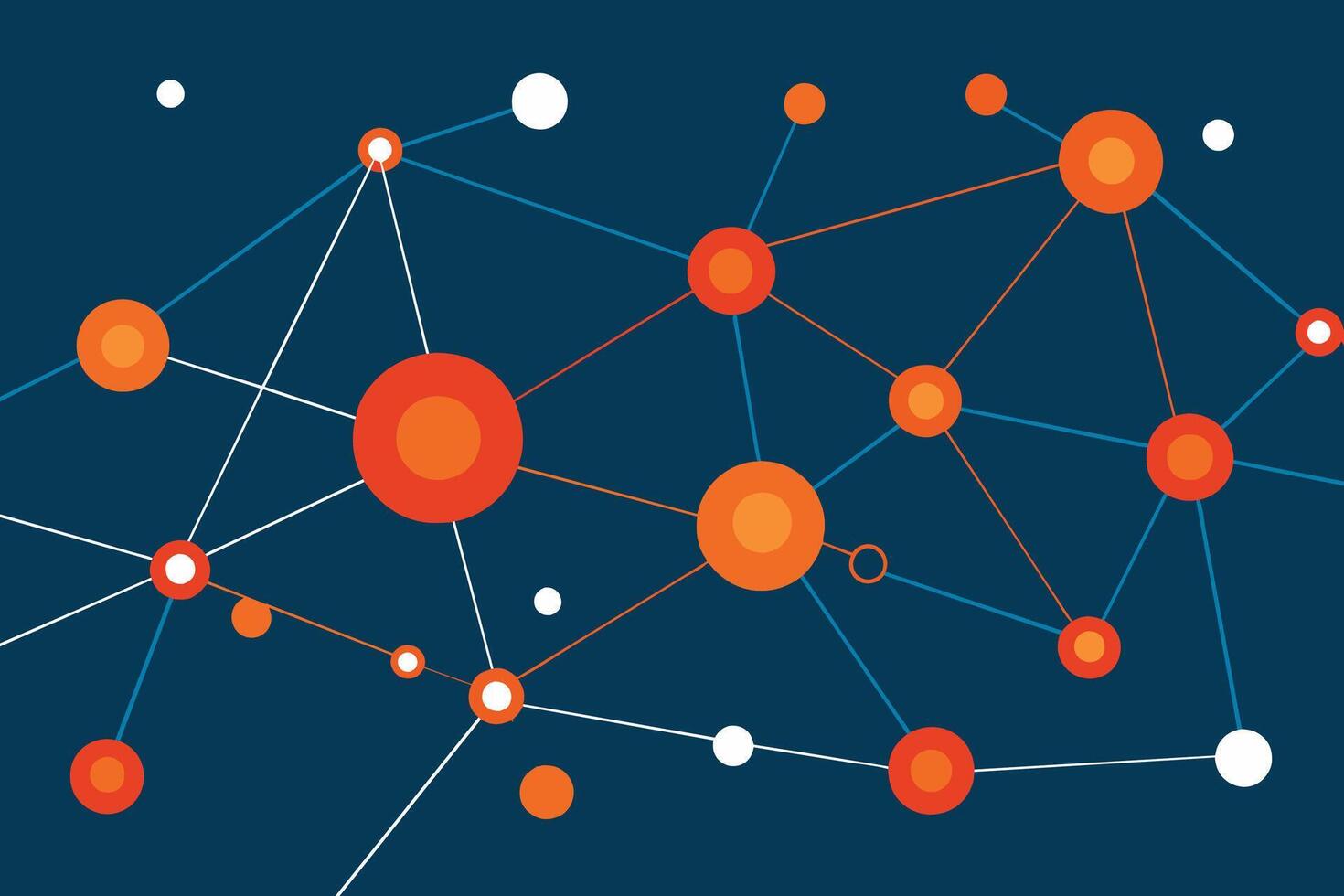 Abstract background with connecting dots and lines. Technology graphic design and network connection vector