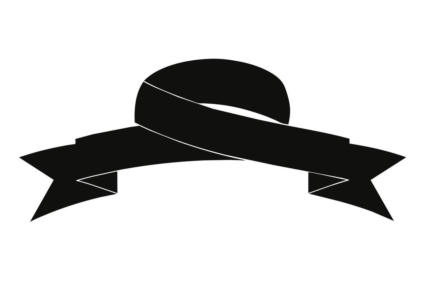 Black Ribbon Mourning Sign design vector