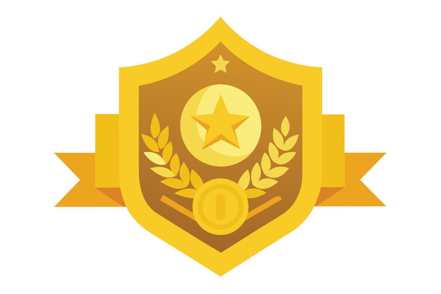 Gold Badge Elements design vector