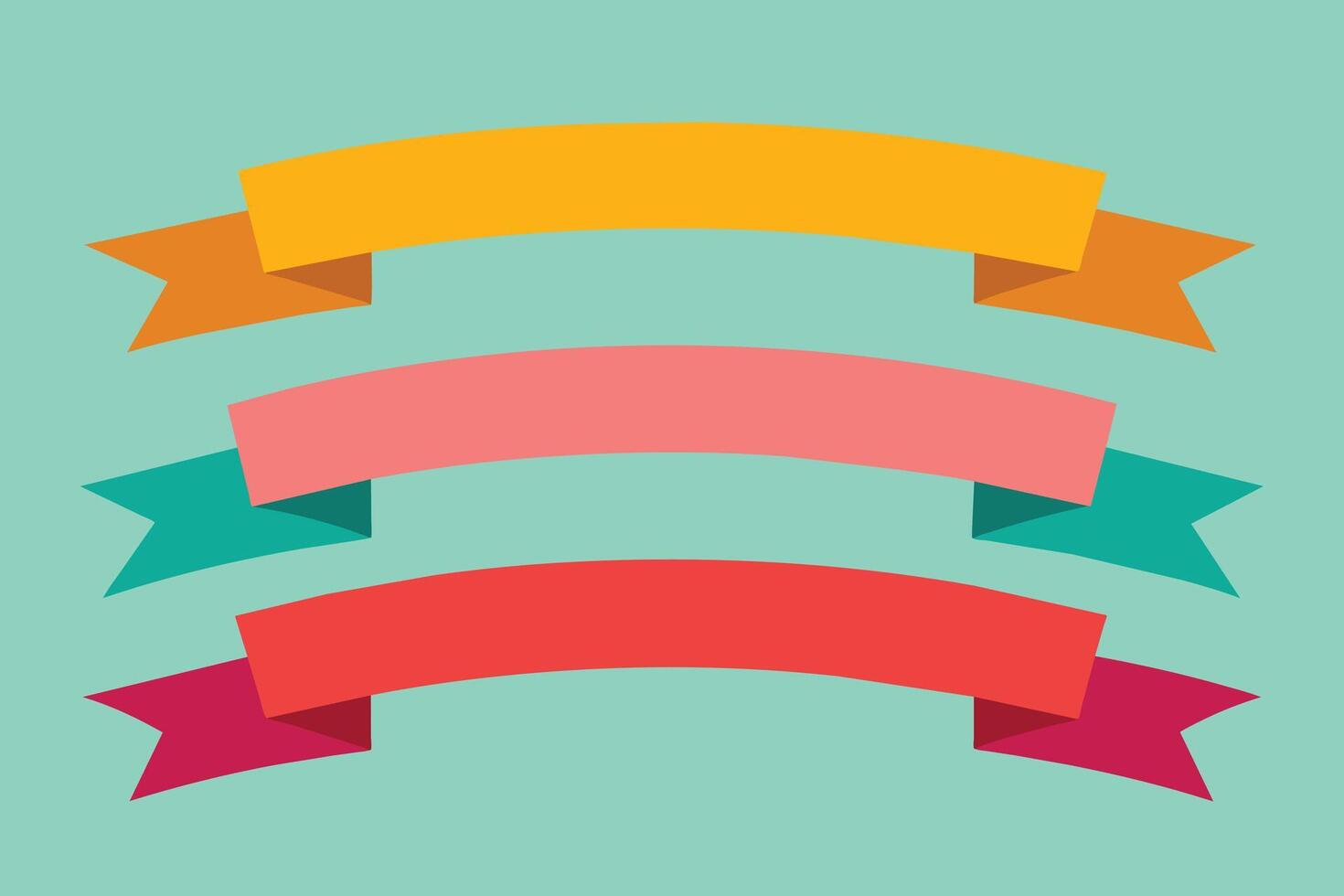 Ribbon s Set design vector