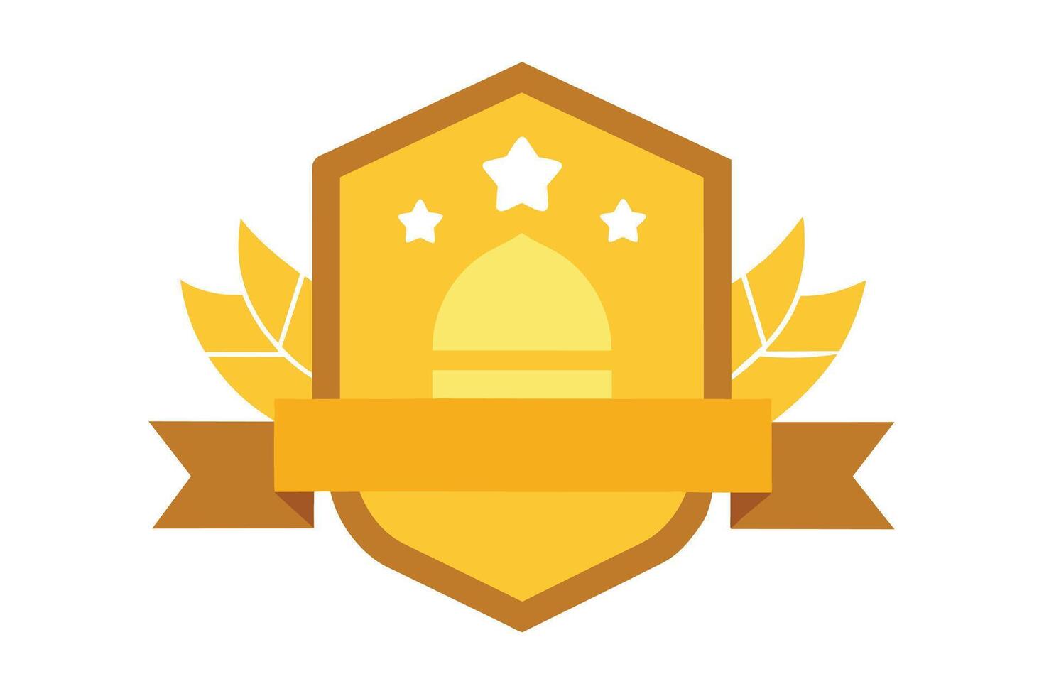 Gold Badge Elements design vector
