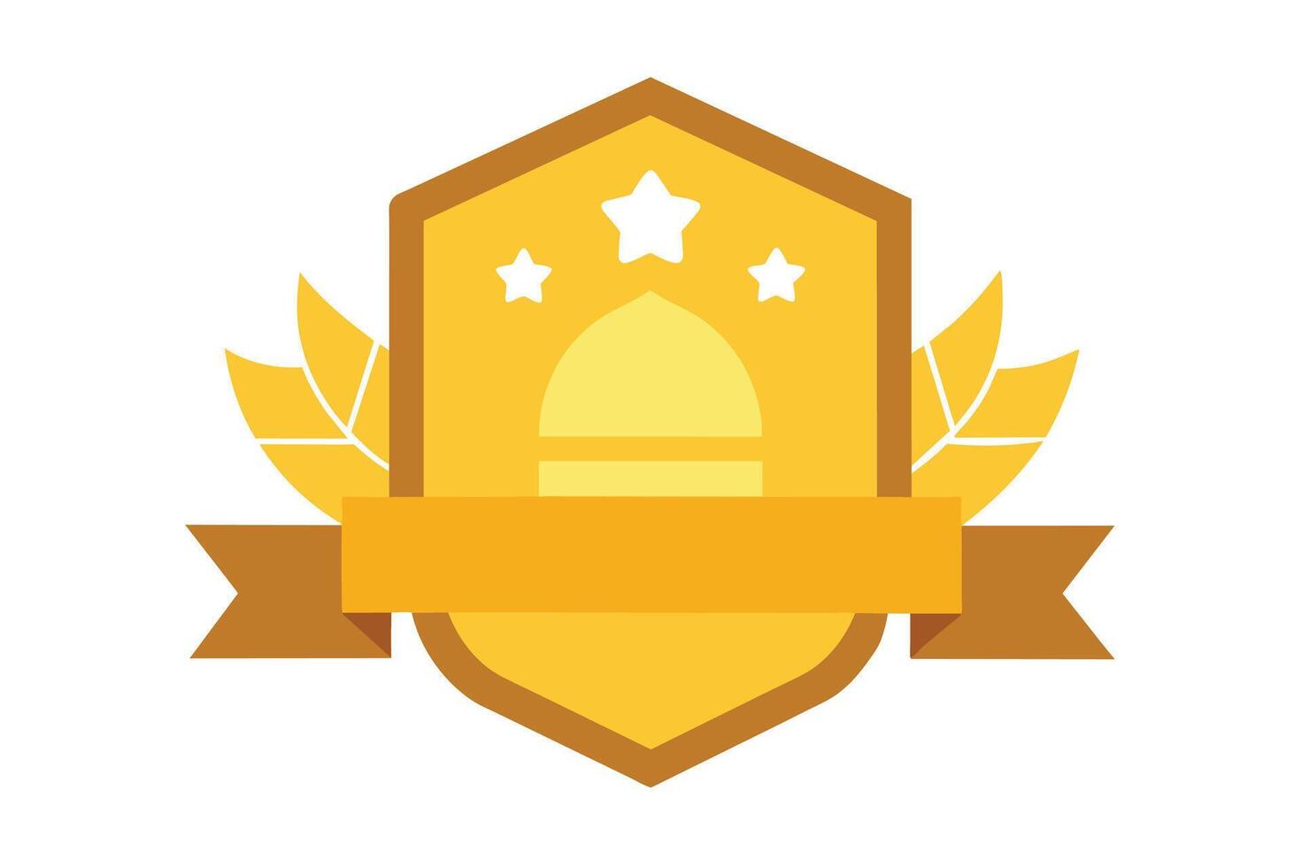 Gold Badge Elements design vector