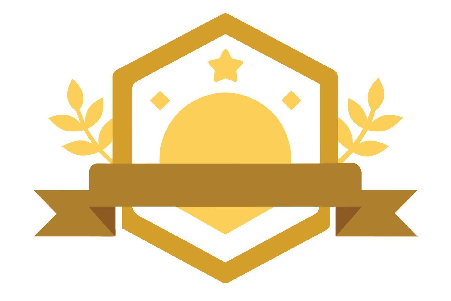 Gold Badge Elements design vector