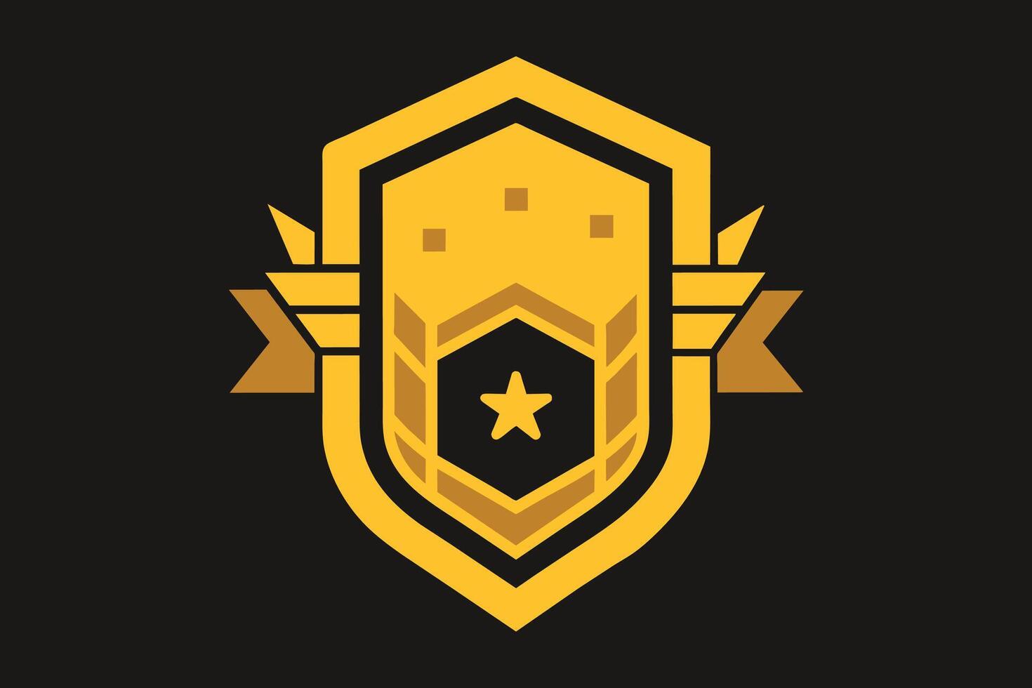 Gold Badge Elements design vector