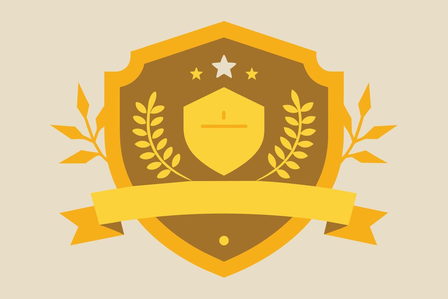 Gold Badge Elements design vector