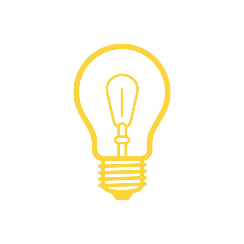 Light bulb icon on white background. illustration in trendy flat style vector