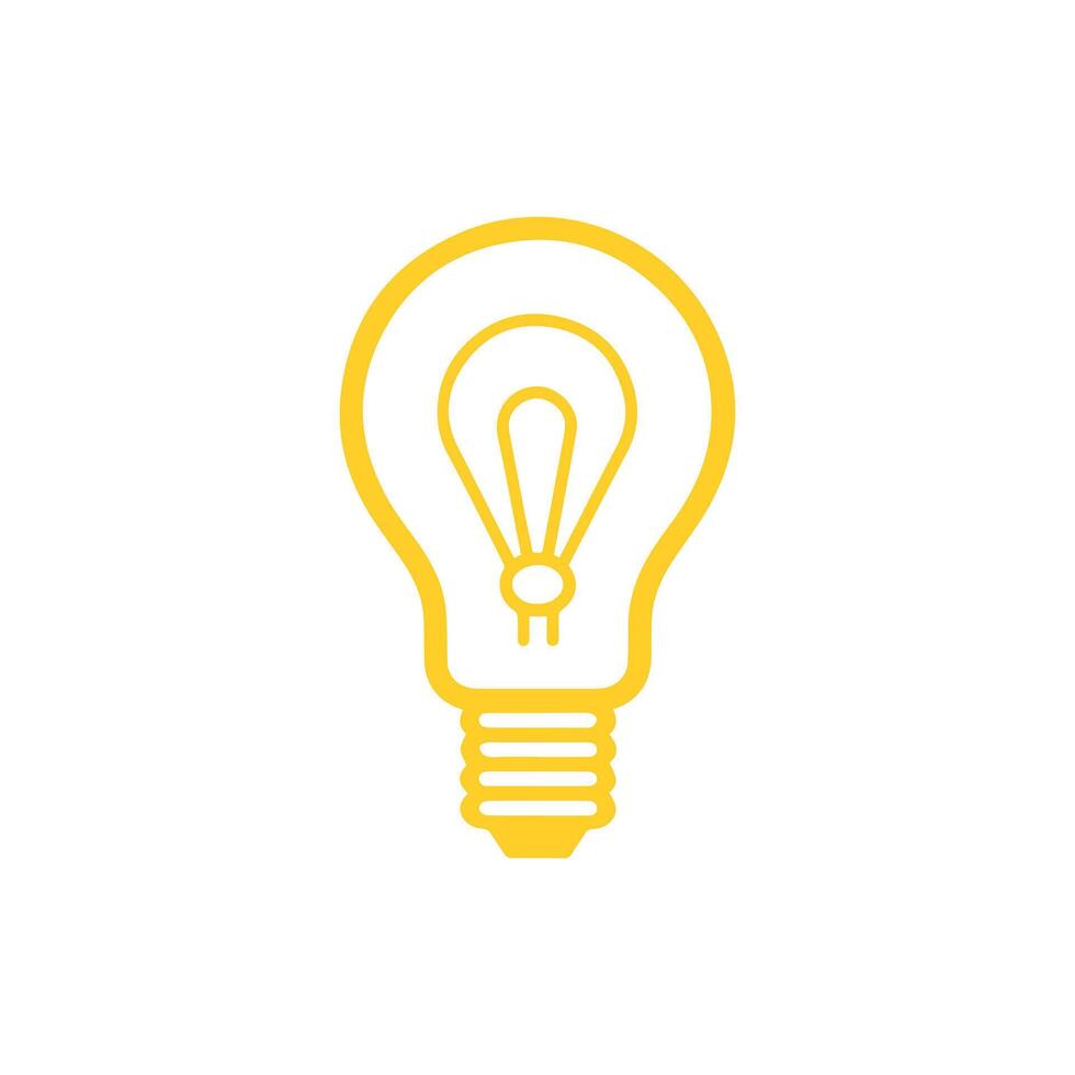 Light bulb icon on white background. illustration in trendy flat style vector