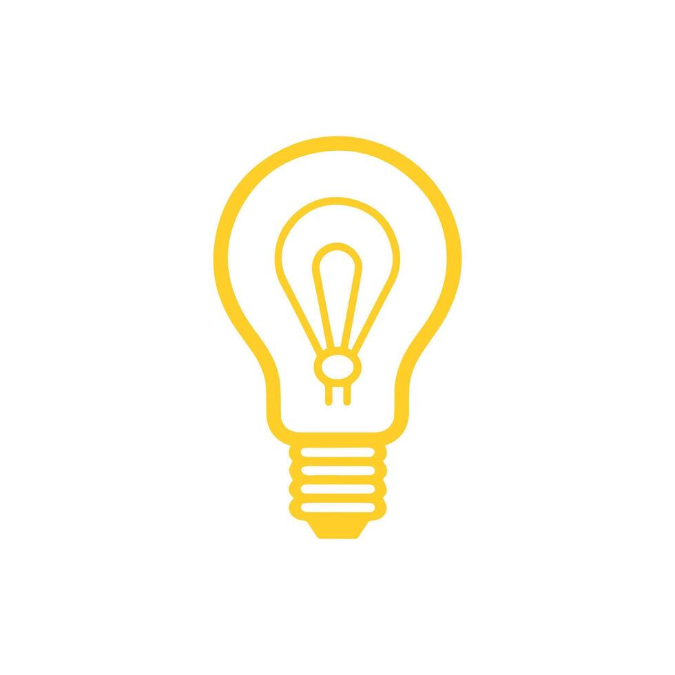 Light bulb icon on white background. illustration in trendy flat style vector