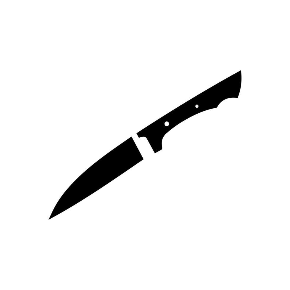 cuchillo icono. negro cuchillo icono en blanco antecedentes. ilustración vector