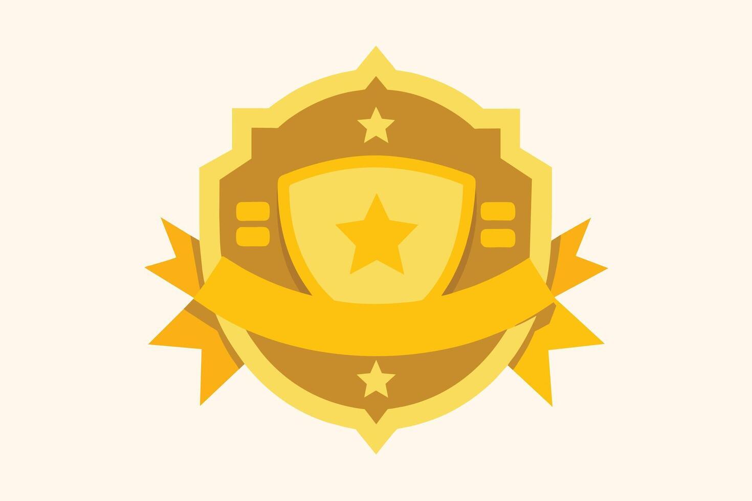 Gold Badge Elements design vector