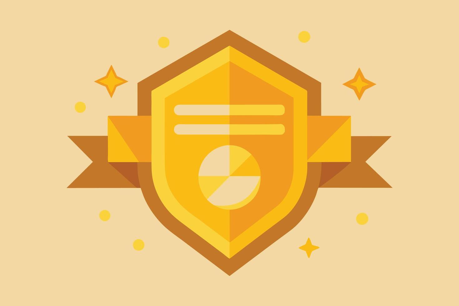 Gold Badge Elements design vector