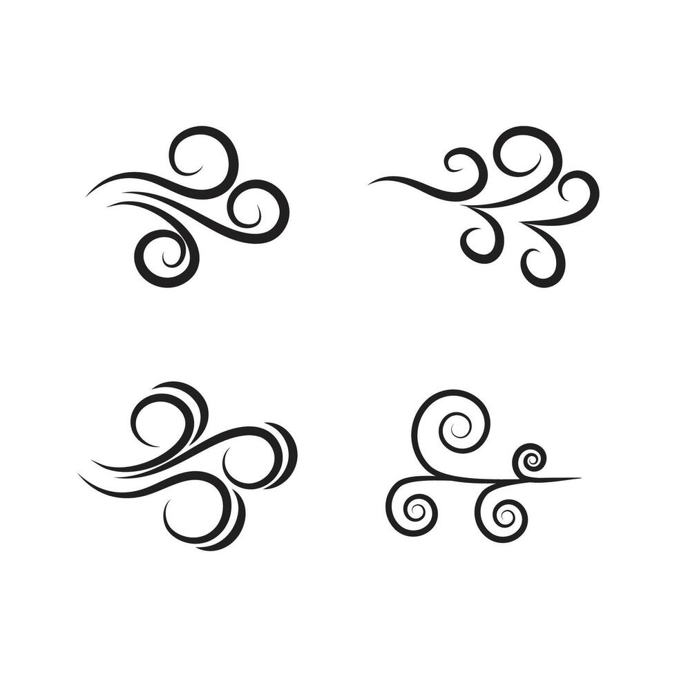 Wind logo symbol design vector