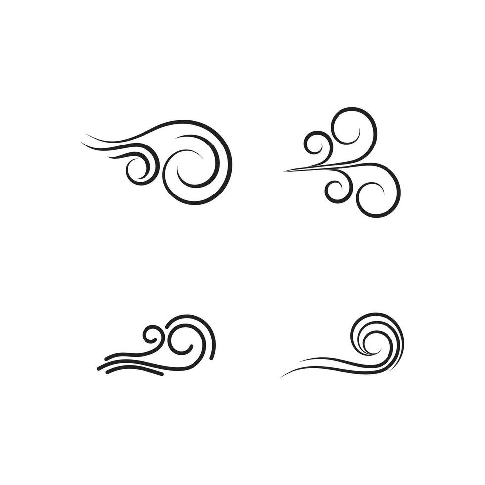 Wind logo symbol design vector