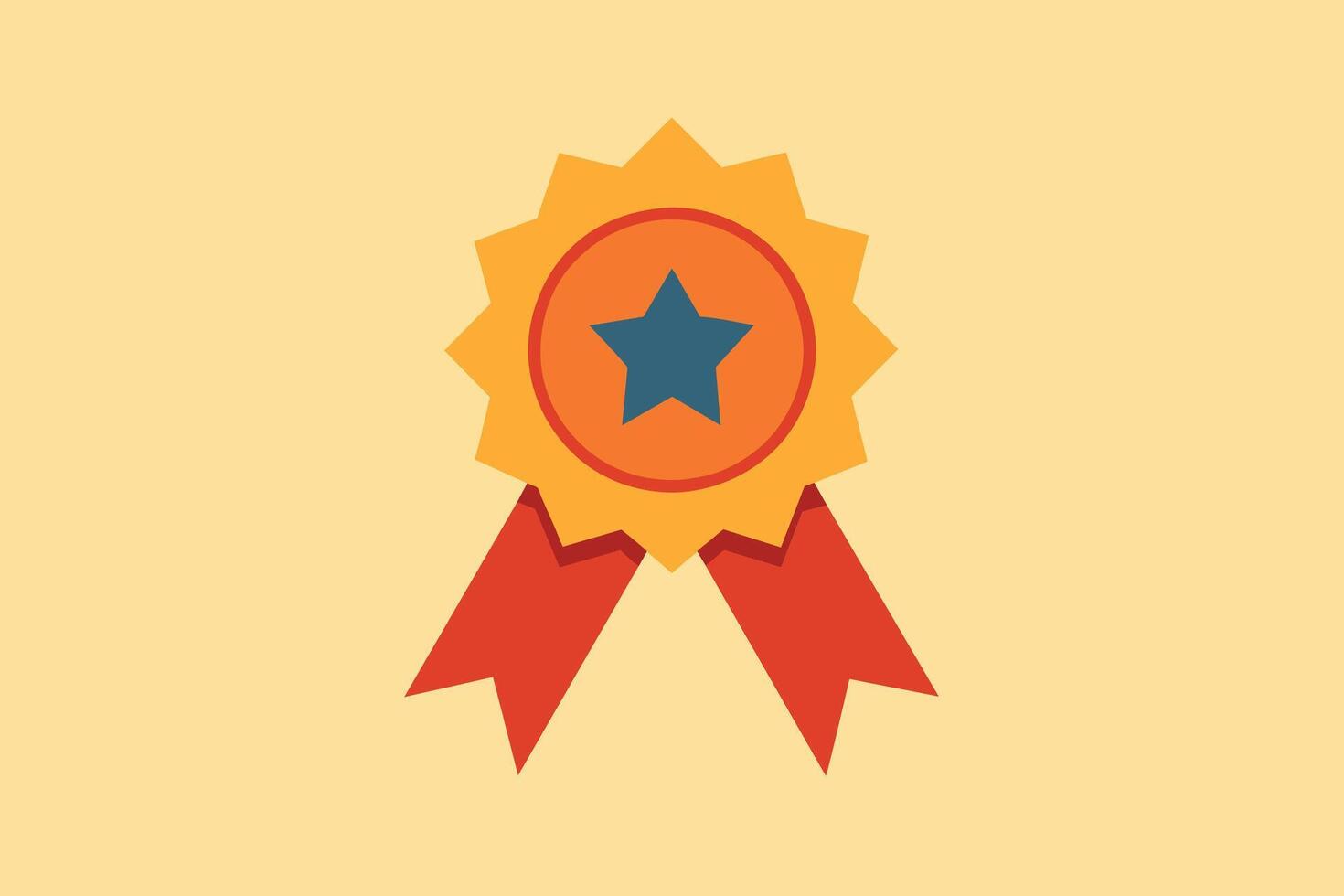 Simple Award Icons with Ribbon design vector