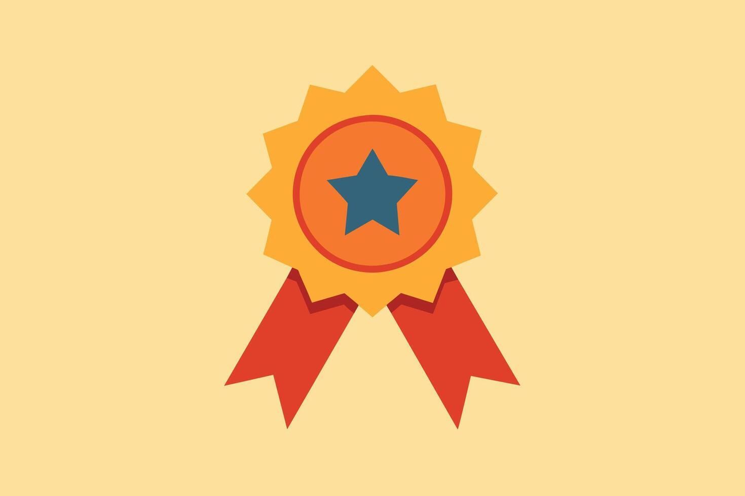 Simple Award Icons with Ribbon design vector