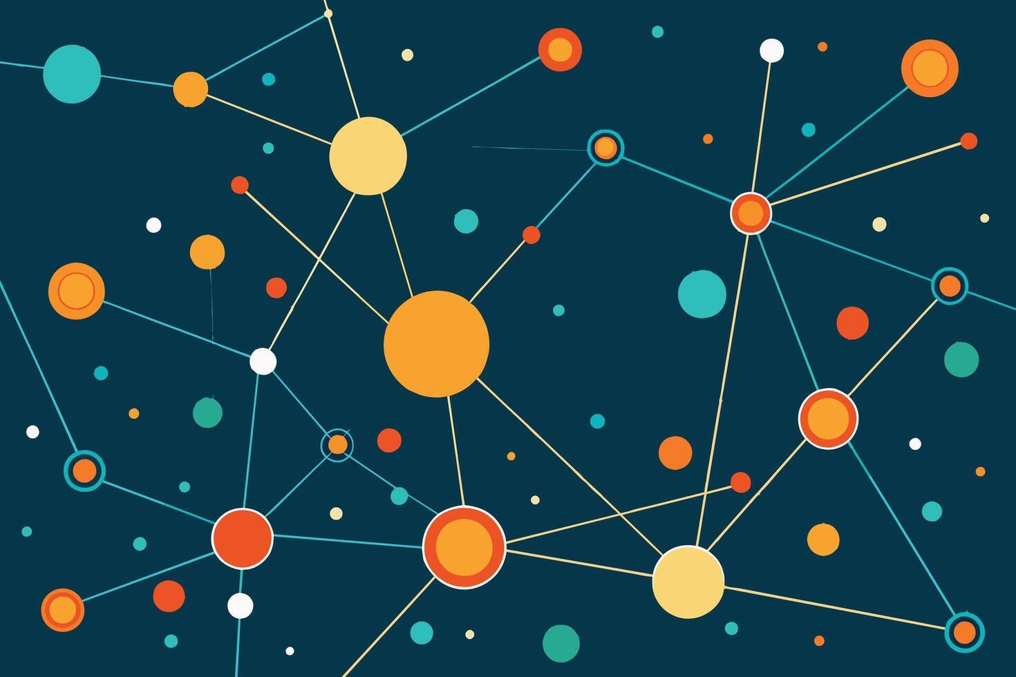 Abstract background with connecting dots and lines. Technology graphic design and network connection vector