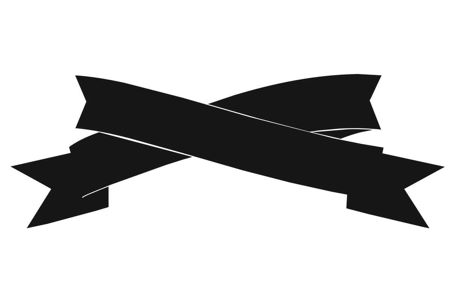 Black Ribbon Mourning Sign design vector