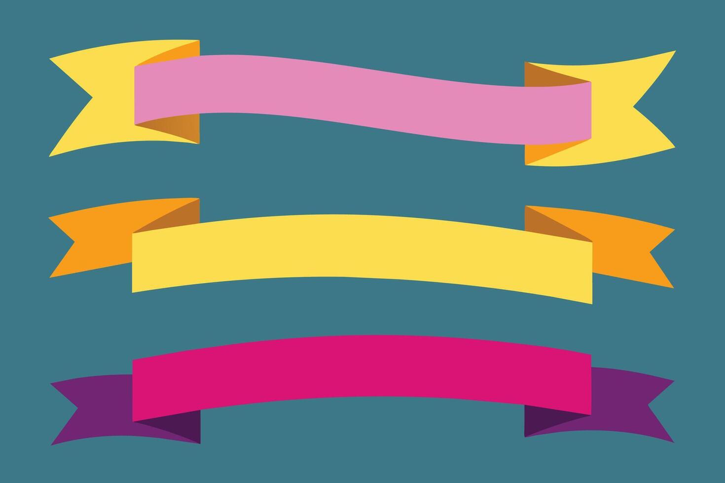 Ribbon s Set design vector