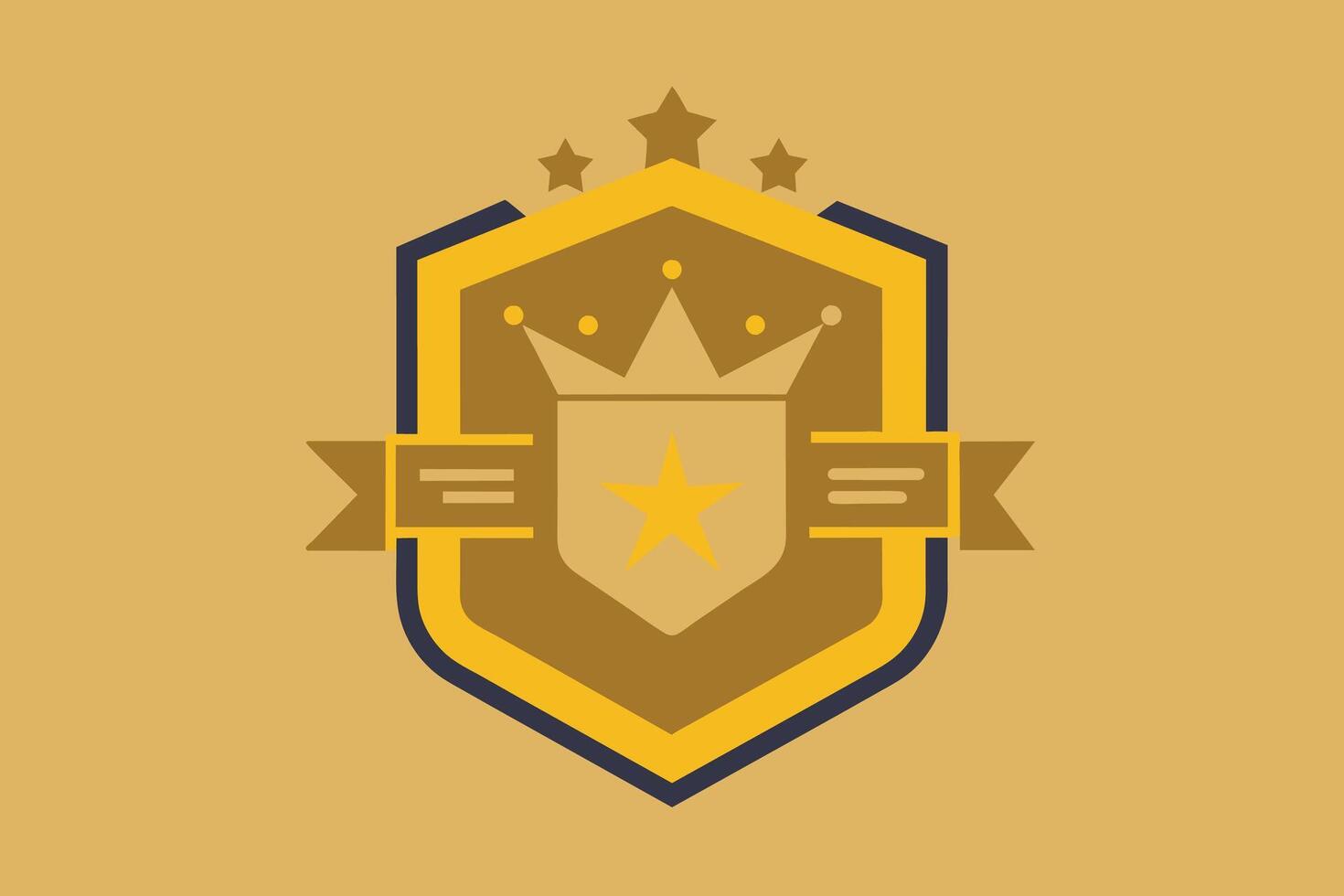Gold Badge Elements design vector