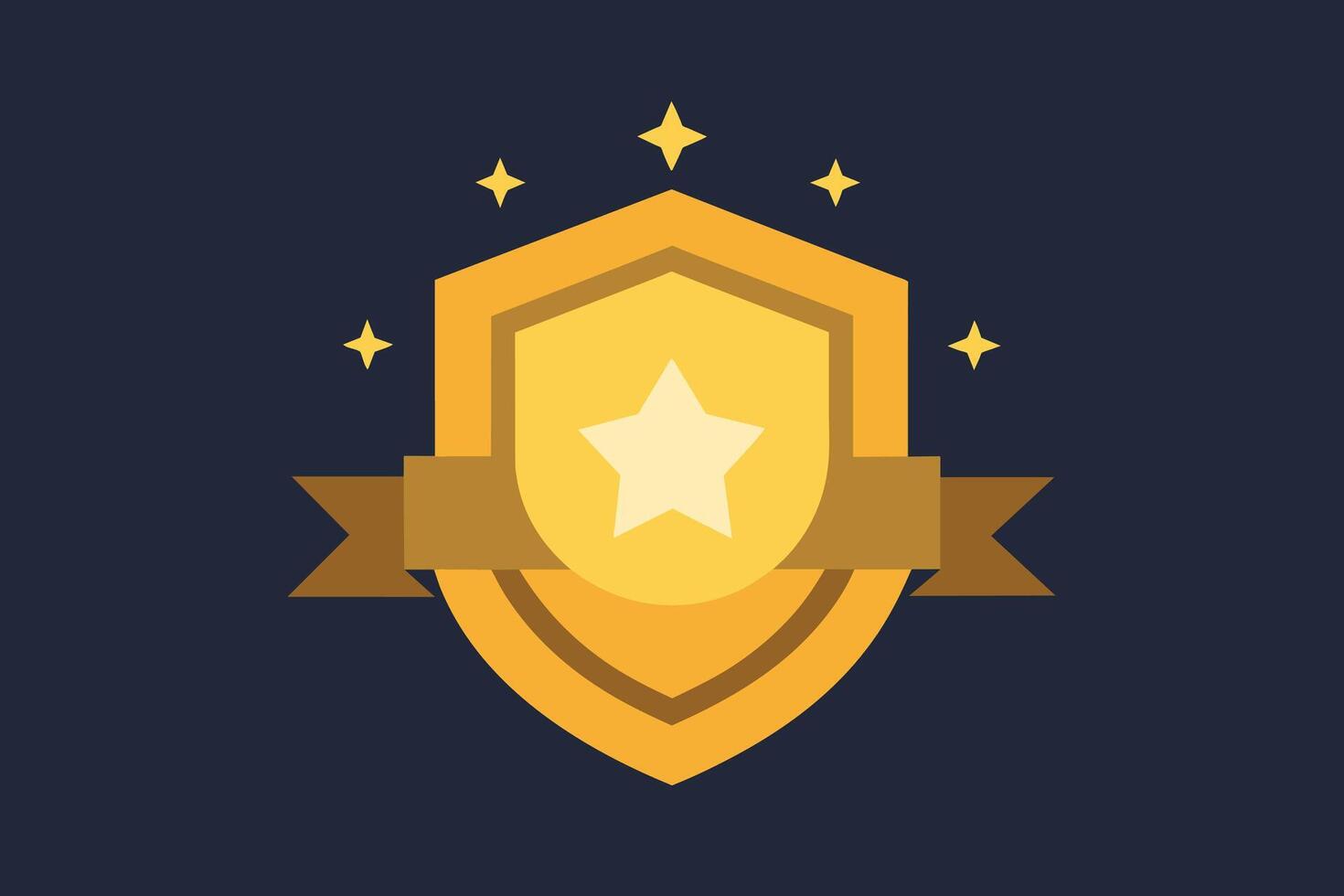 Gold Badge Elements design vector