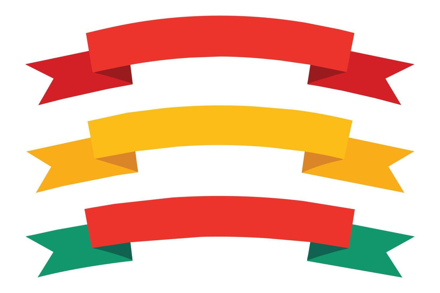 Ribbon s Set design vector