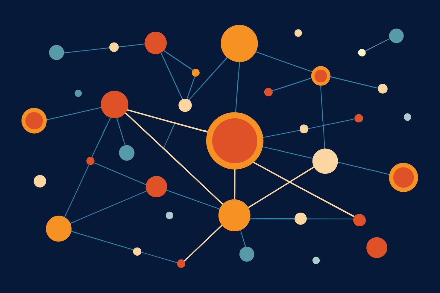 Abstract background with connecting dots and lines. Technology graphic design and network connection vector