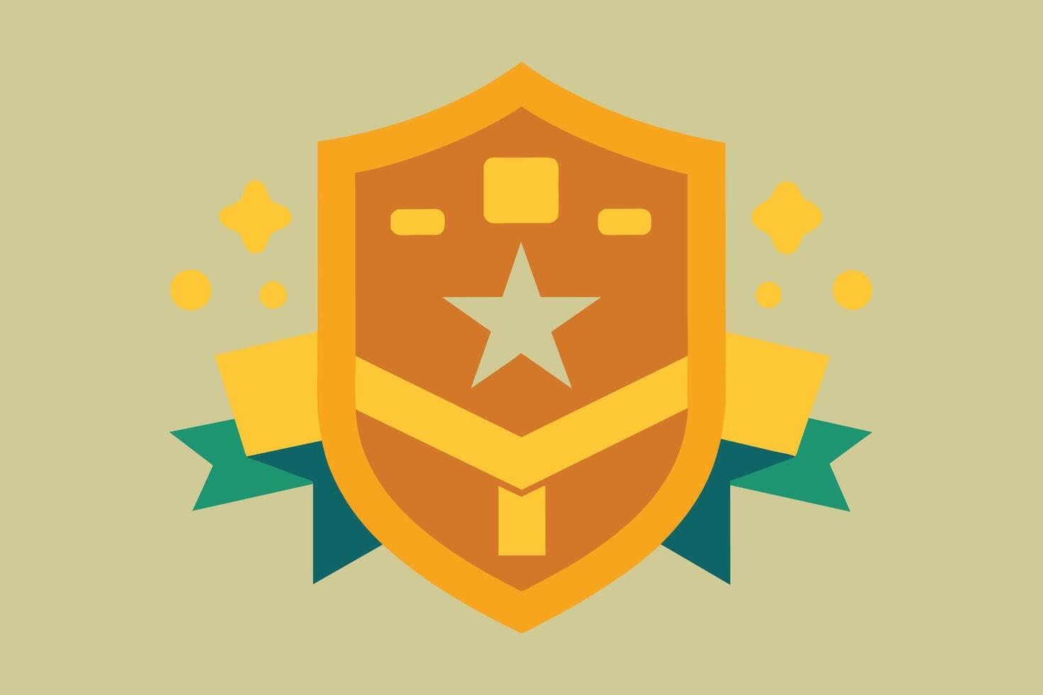 Gold Badge Elements design vector