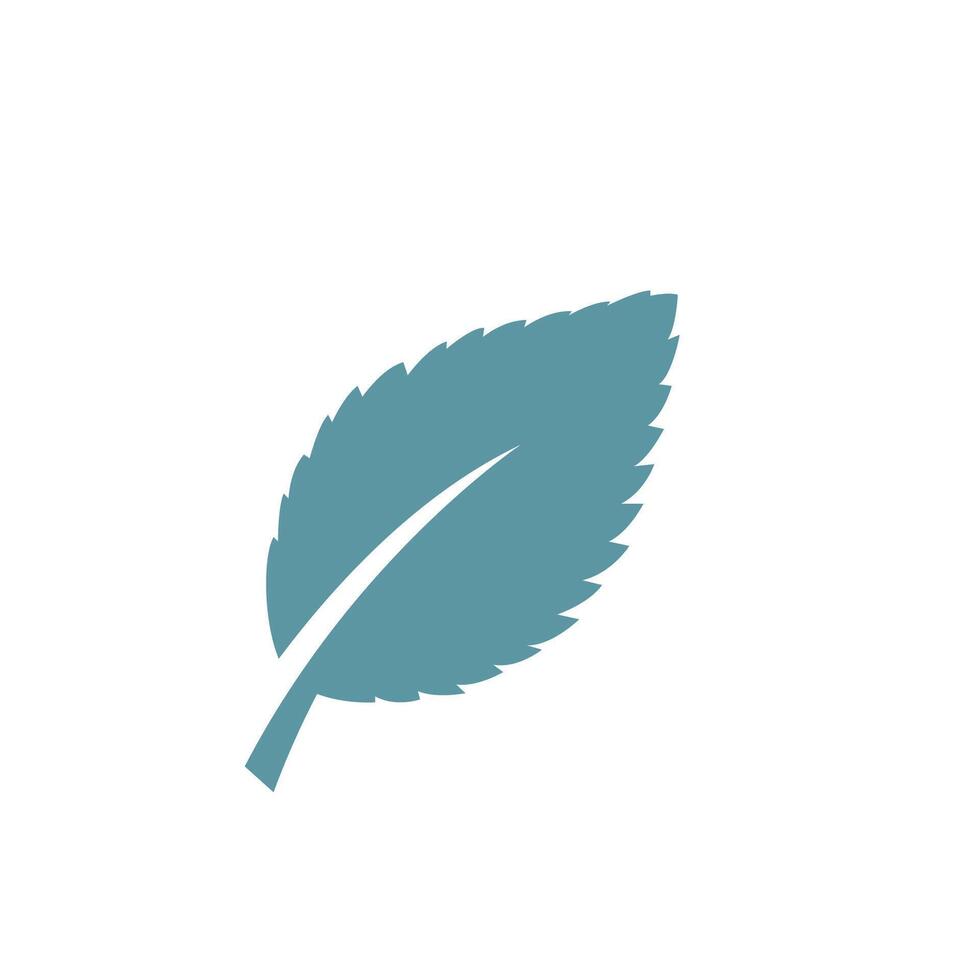 Mint leaf logo template symbol design vector