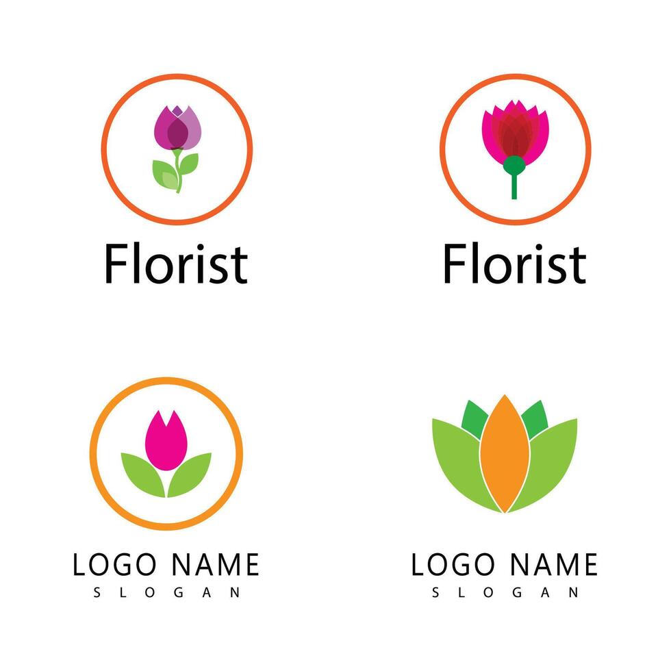 Beauty Florist botanical flower design vector