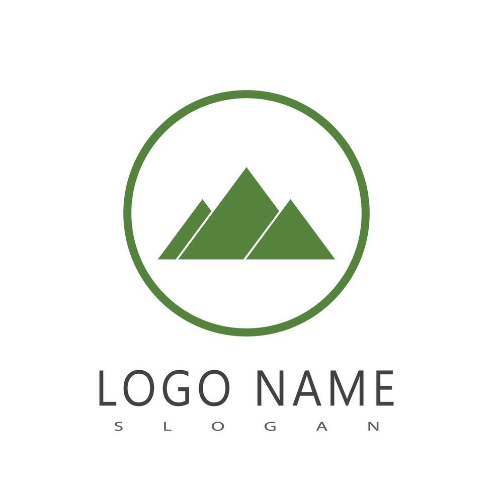 Mountain logo template symbol design vector