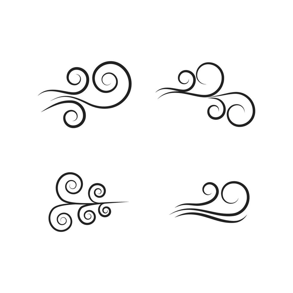 Wind logo symbol design vector