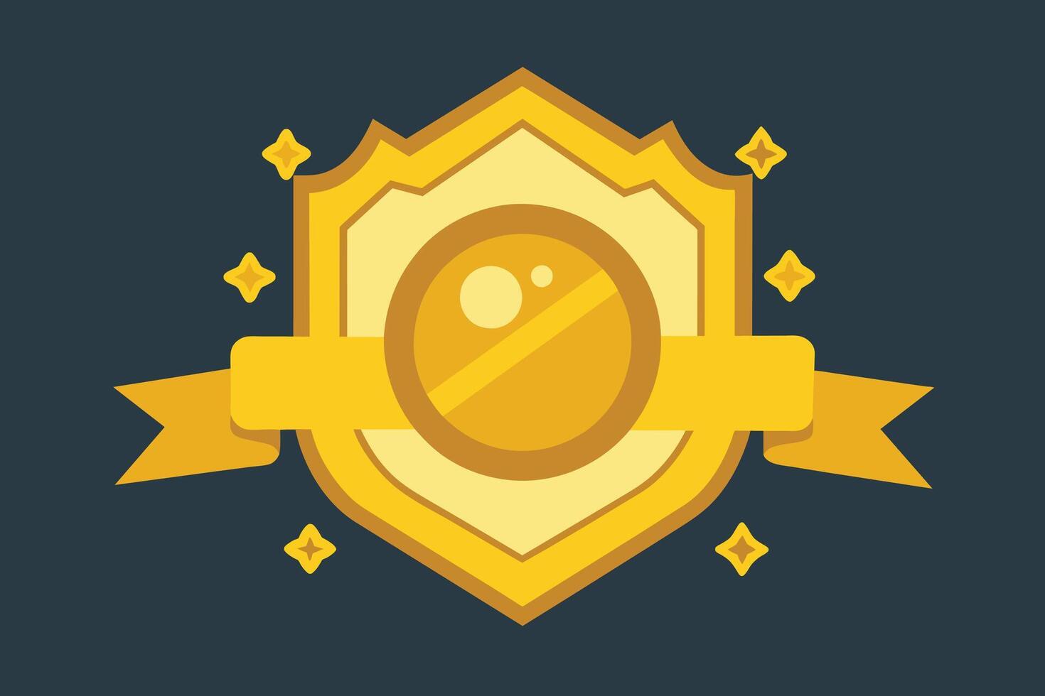 Gold Badge Elements design vector