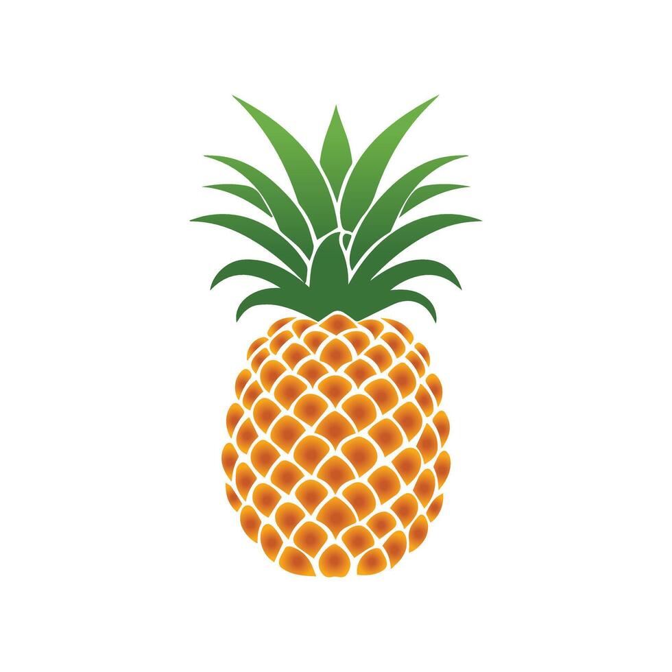 Pineapple natural food color icon. Freshness sweet art design. vector