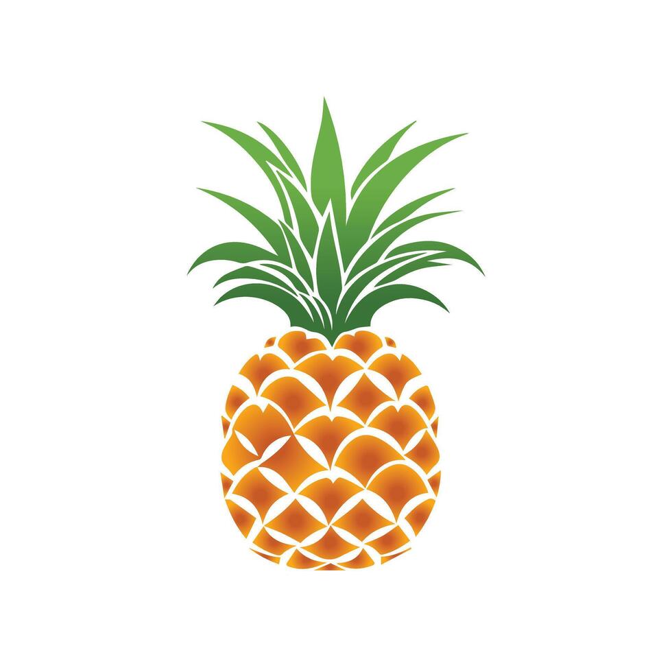 Pineapple natural food color icon. Freshness sweet art design. vector