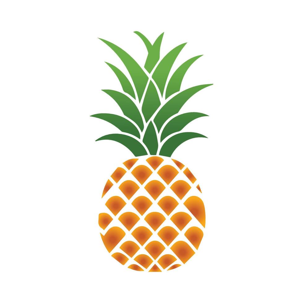 Pineapple natural food color icon. Freshness sweet art design. vector