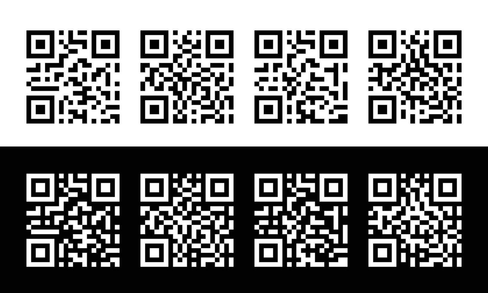 scan qr code icon set. vector