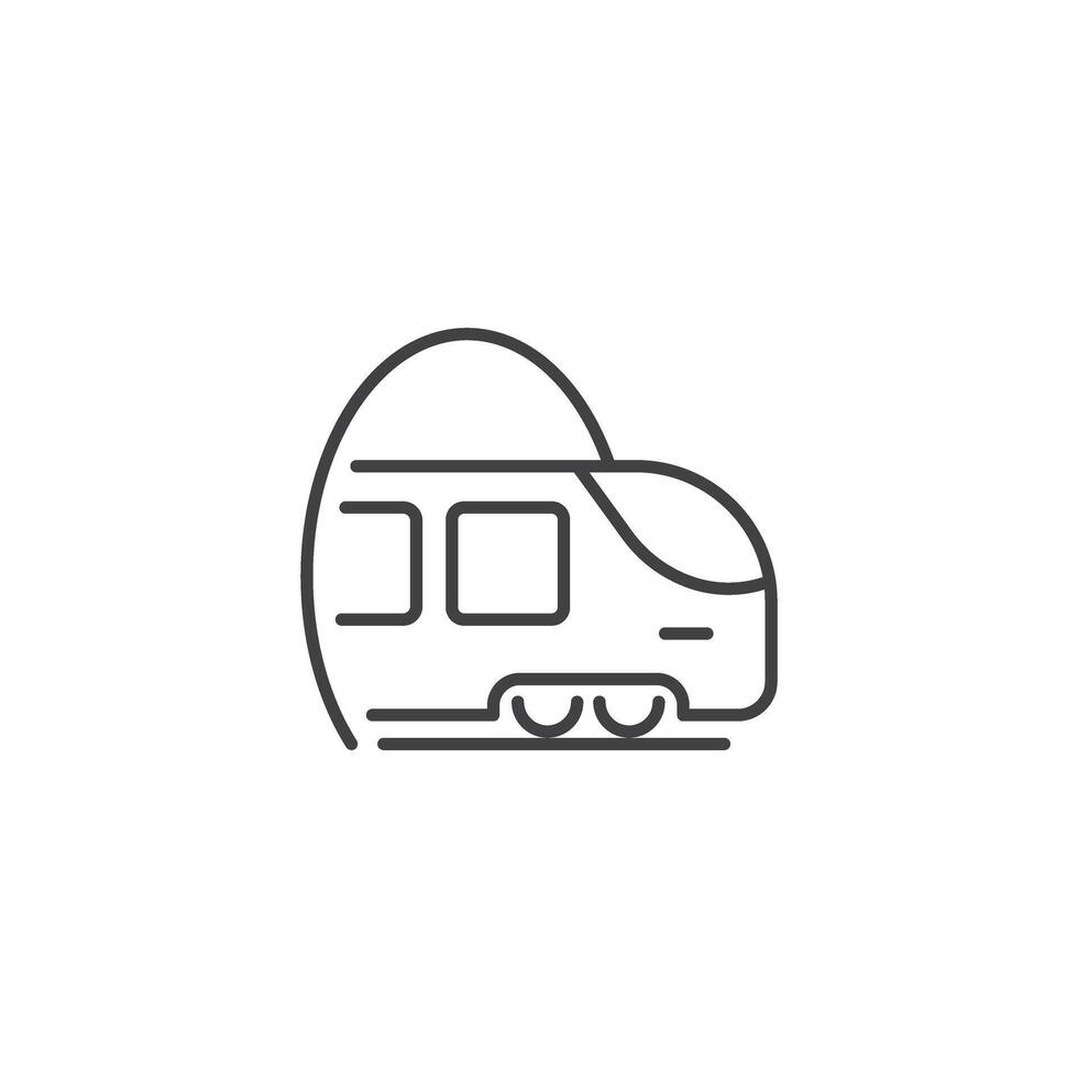 metro tren icono en plano estilo. subterraneo ilustración en aislado antecedentes. transporte firmar negocio concepto. vector