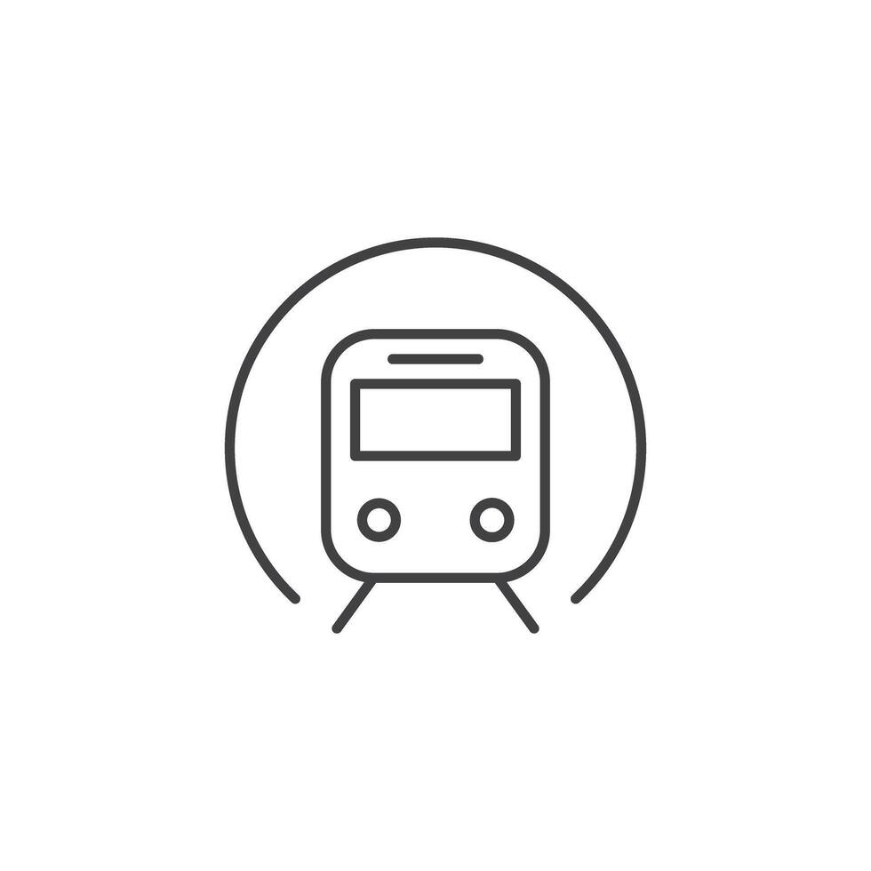 Metro train icon in flat style. Subway illustration on isolated background. Transport sign business concept. vector