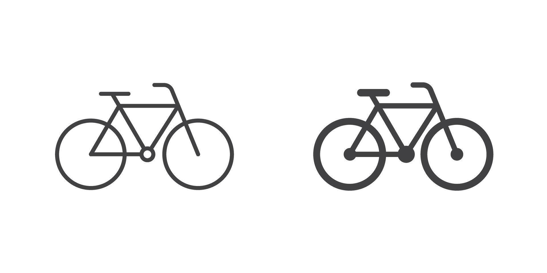 Bicycle icon in flat style. Bike illustration on isolated background. Transport sign business concept. vector