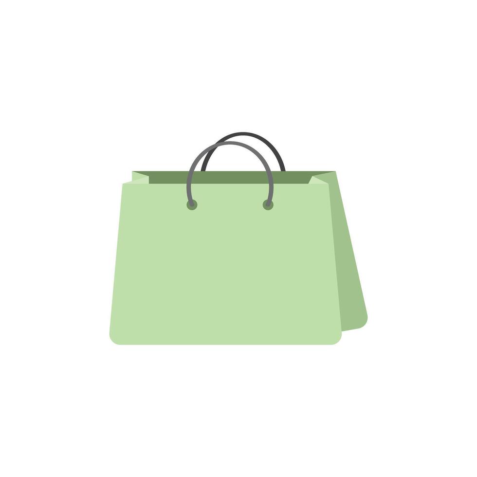 Shopping bag icon in flat style. Package illustration on isolated background. Purchase sign business concept. vector