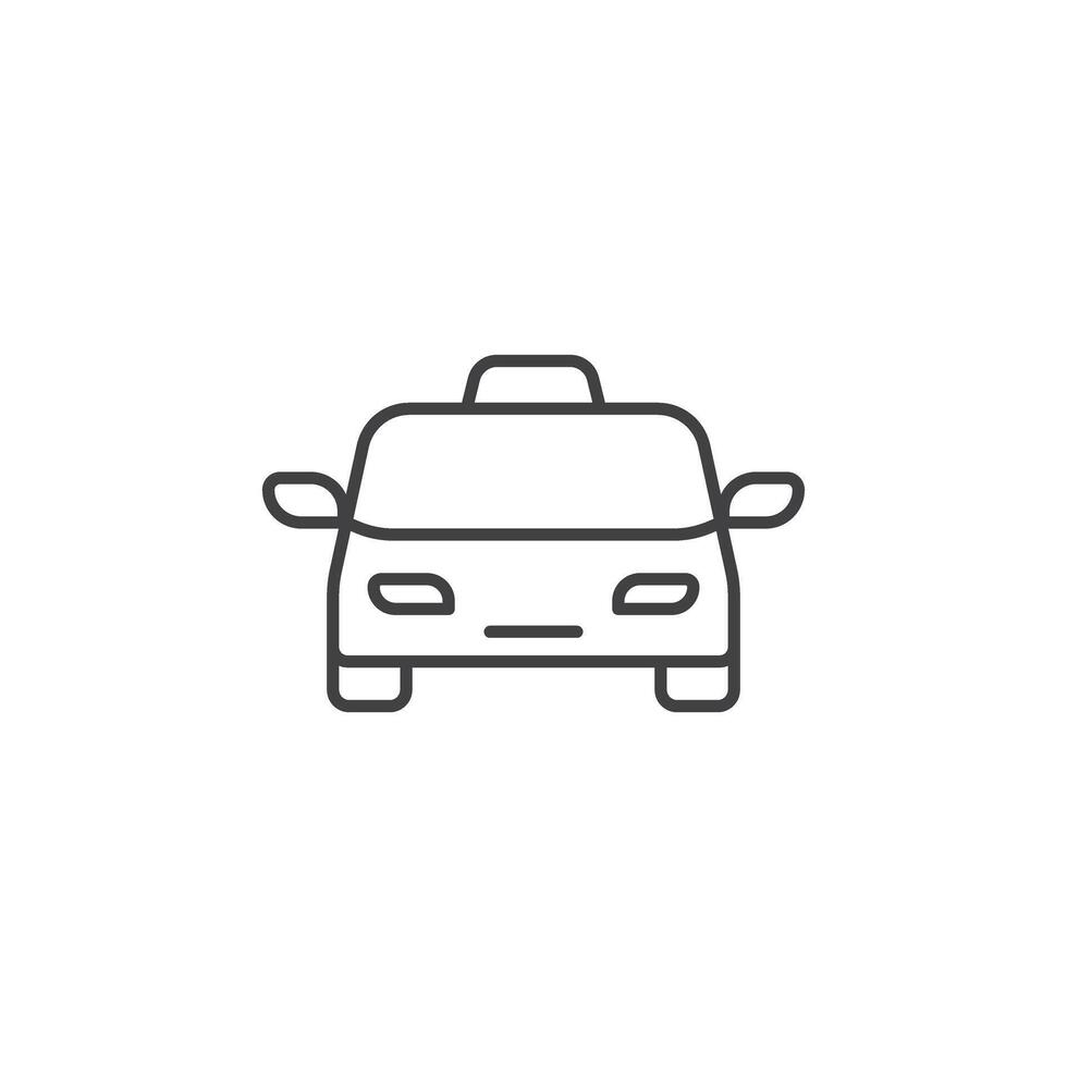 Taxi icon in flat style. Taxicab illustration on isolated background. Transport sign business concept. vector