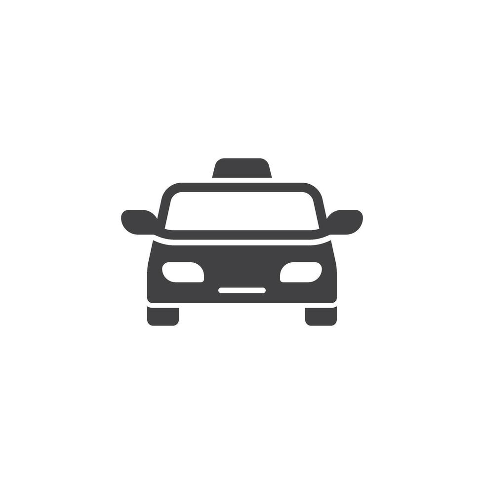 Taxi icon in flat style. Taxicab illustration on isolated background. Transport sign business concept. vector