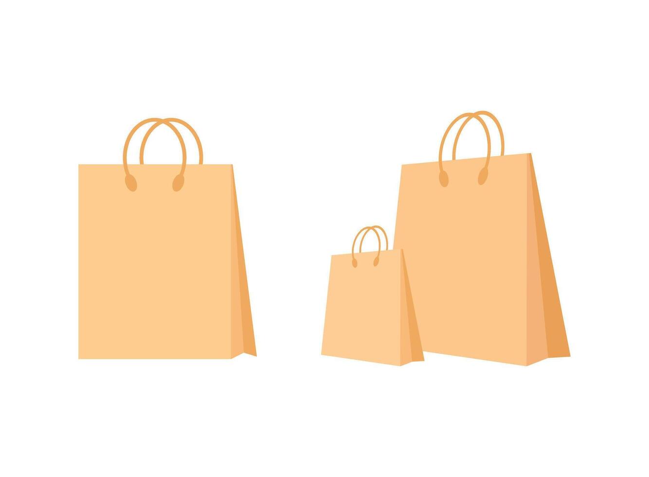 Shopping bag icon in flat style. Package illustration on isolated background. Purchase sign business concept. vector