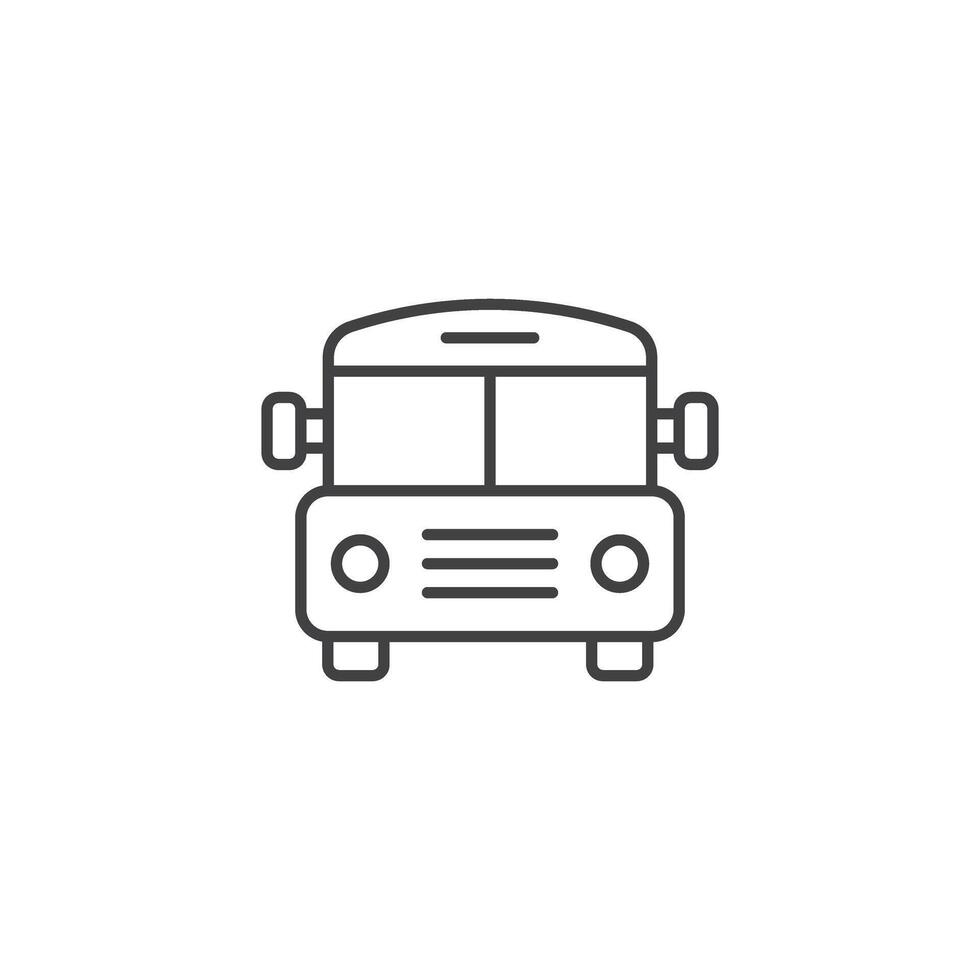 Bus icon in flat style. Autobus illustration on isolated background. Transport sign business concept. vector