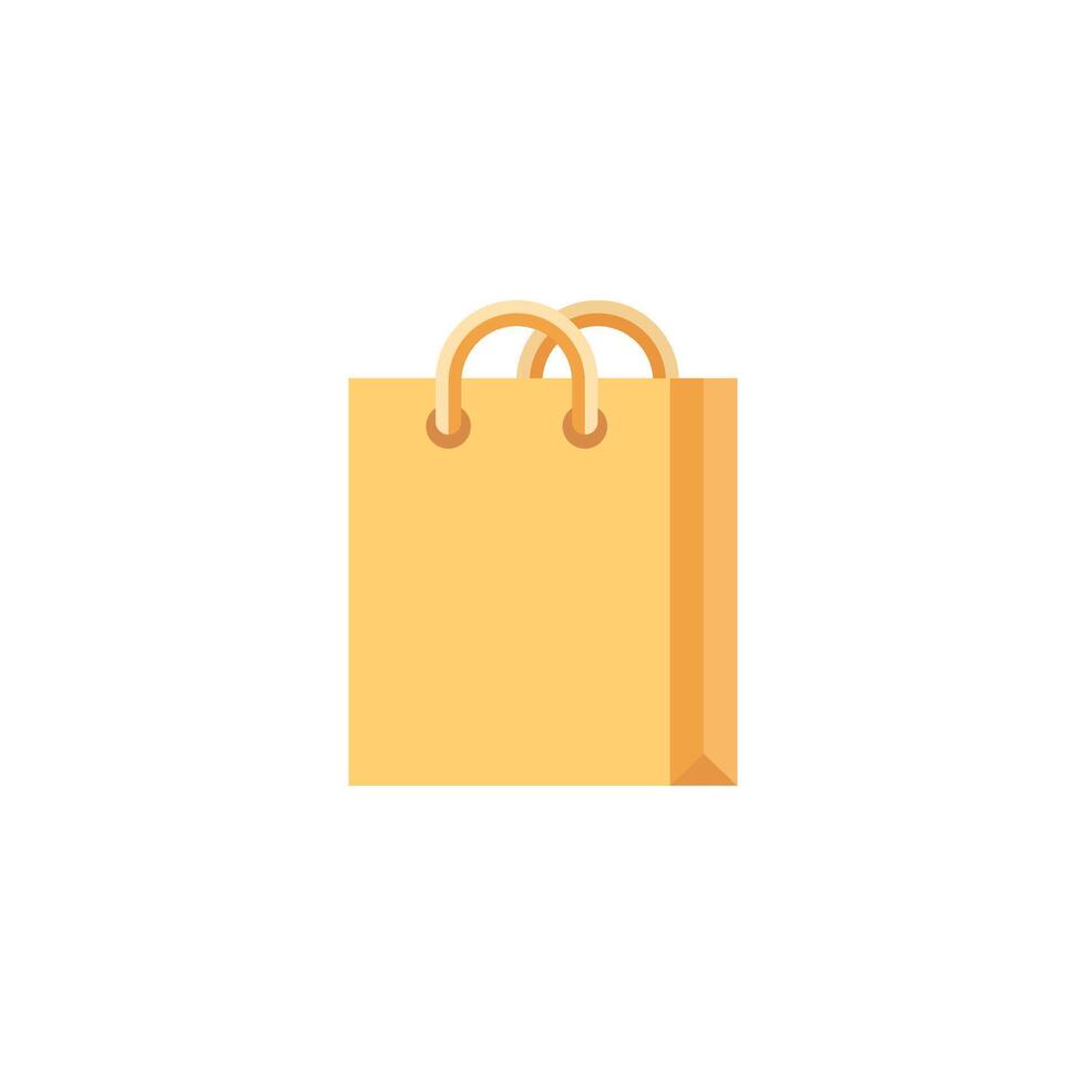 Shopping bag icon in flat style. Package illustration on isolated background. Purchase sign business concept. vector