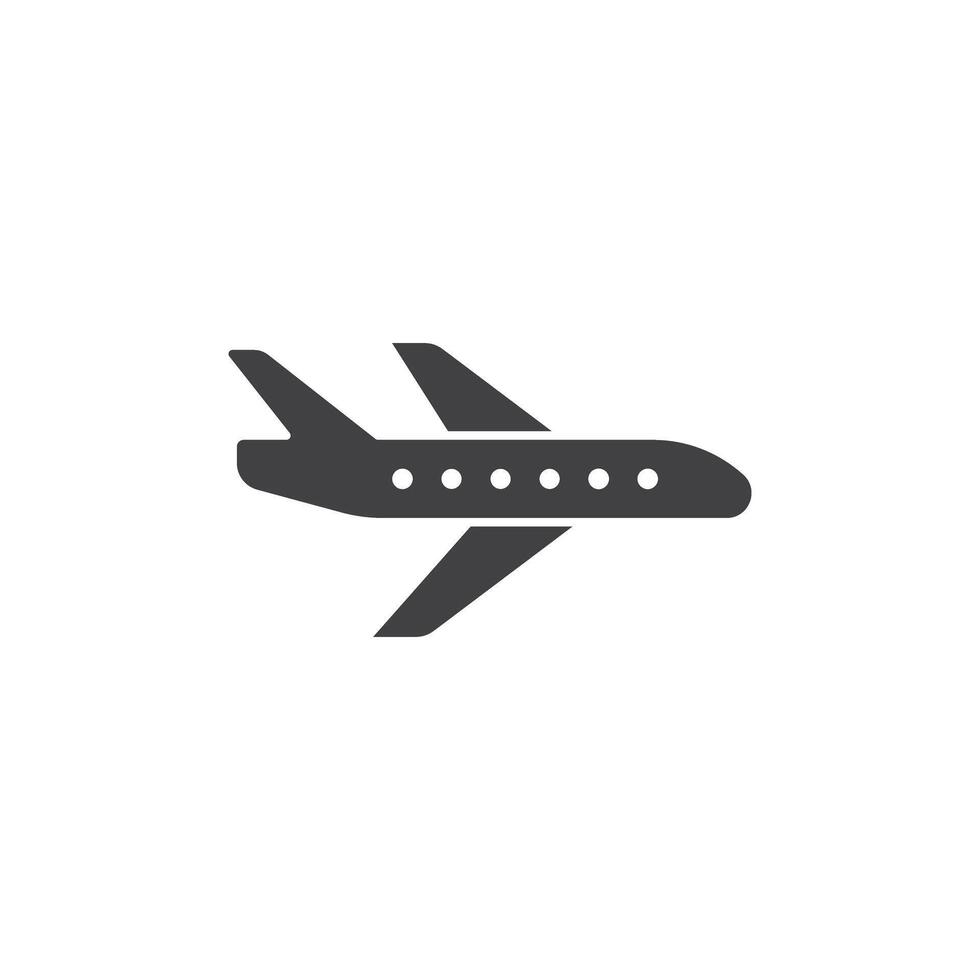 Airplane icon in flat style. Plane illustration on isolated background. Transport sign business concept. vector