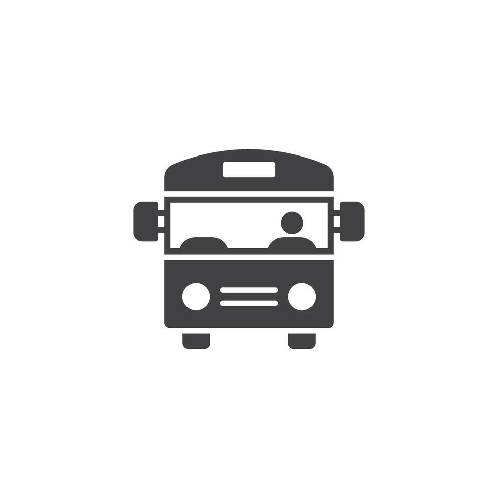 Bus icon in flat style. Autobus illustration on isolated background. Transport sign business concept. vector