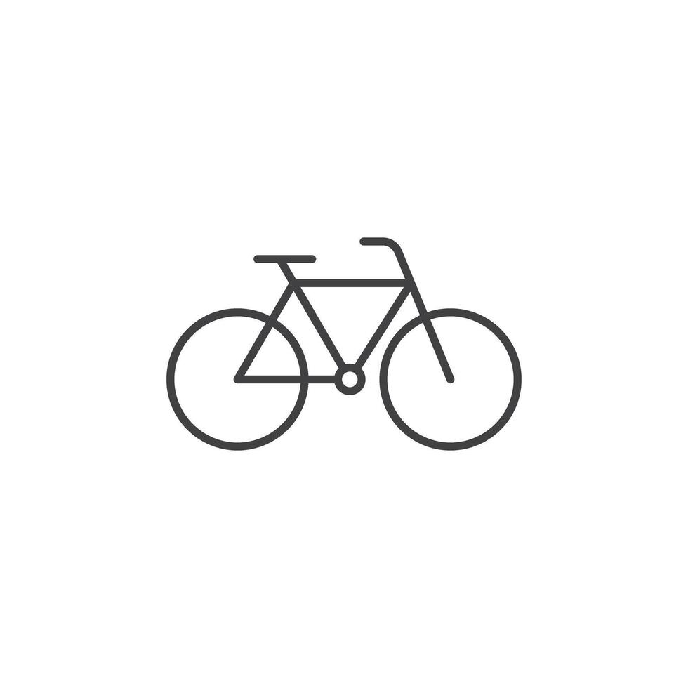 bicicleta icono en plano estilo. bicicleta ilustración en aislado antecedentes. transporte firmar negocio concepto. vector