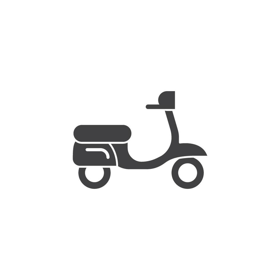 scooter icono en plano estilo. entrega ilustración en aislado antecedentes. transporte firmar negocio concepto. vector